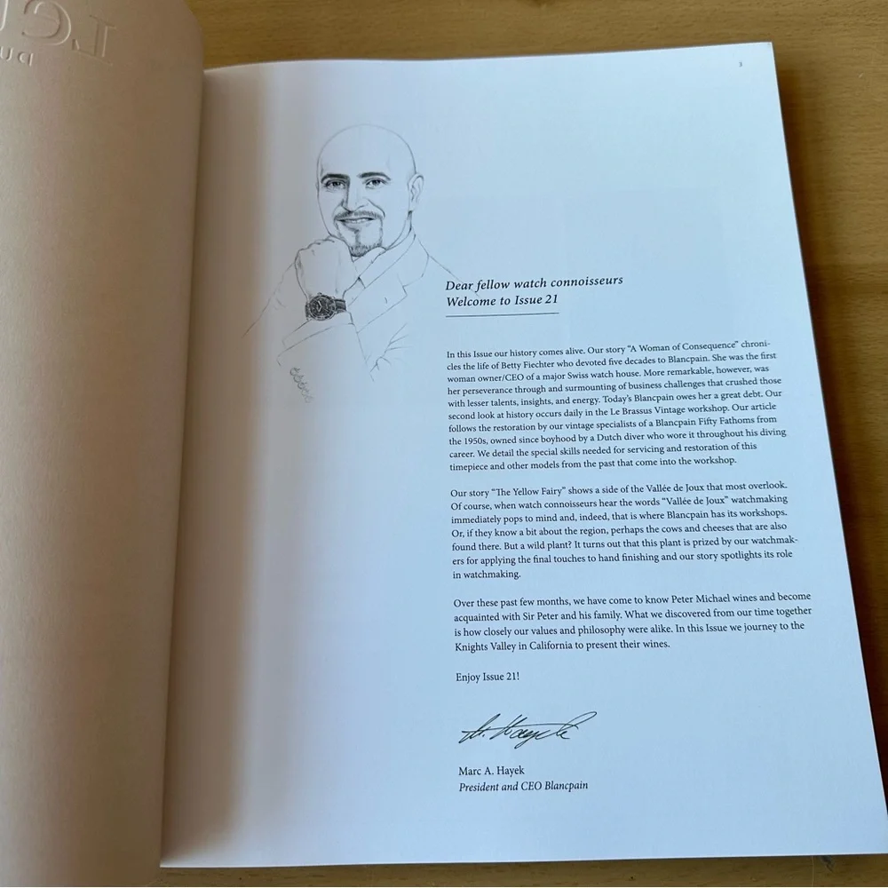 Blancpain Lettres Du Brassus Issue 21 Watch Catalog